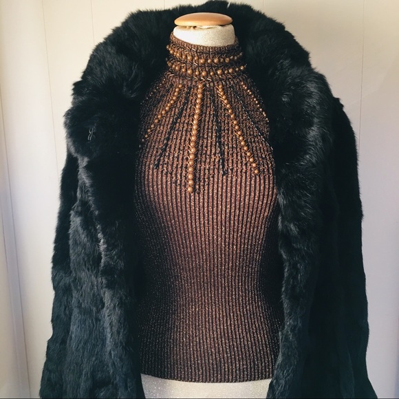 Cache Bronze Lurex Sleeveless Top - Picture 4 of 5